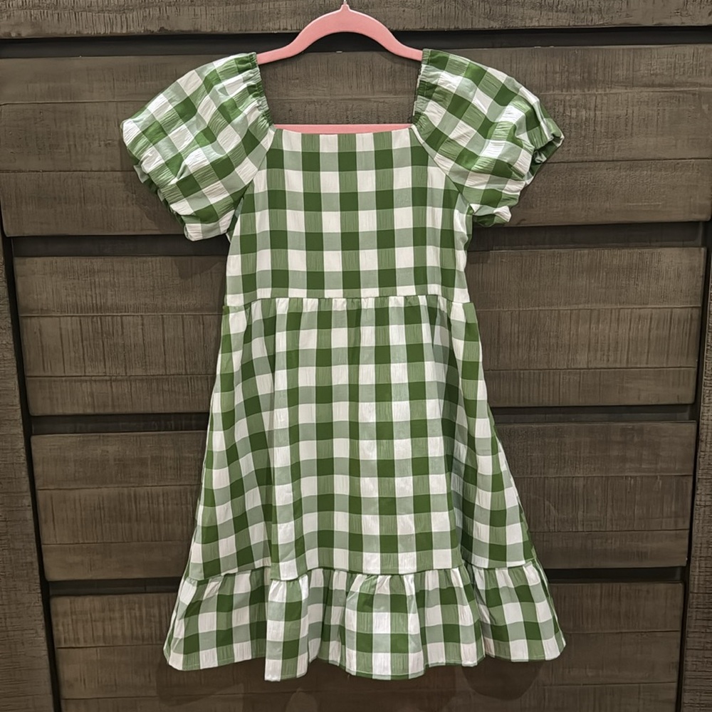 Poppies and Roses plaid dress